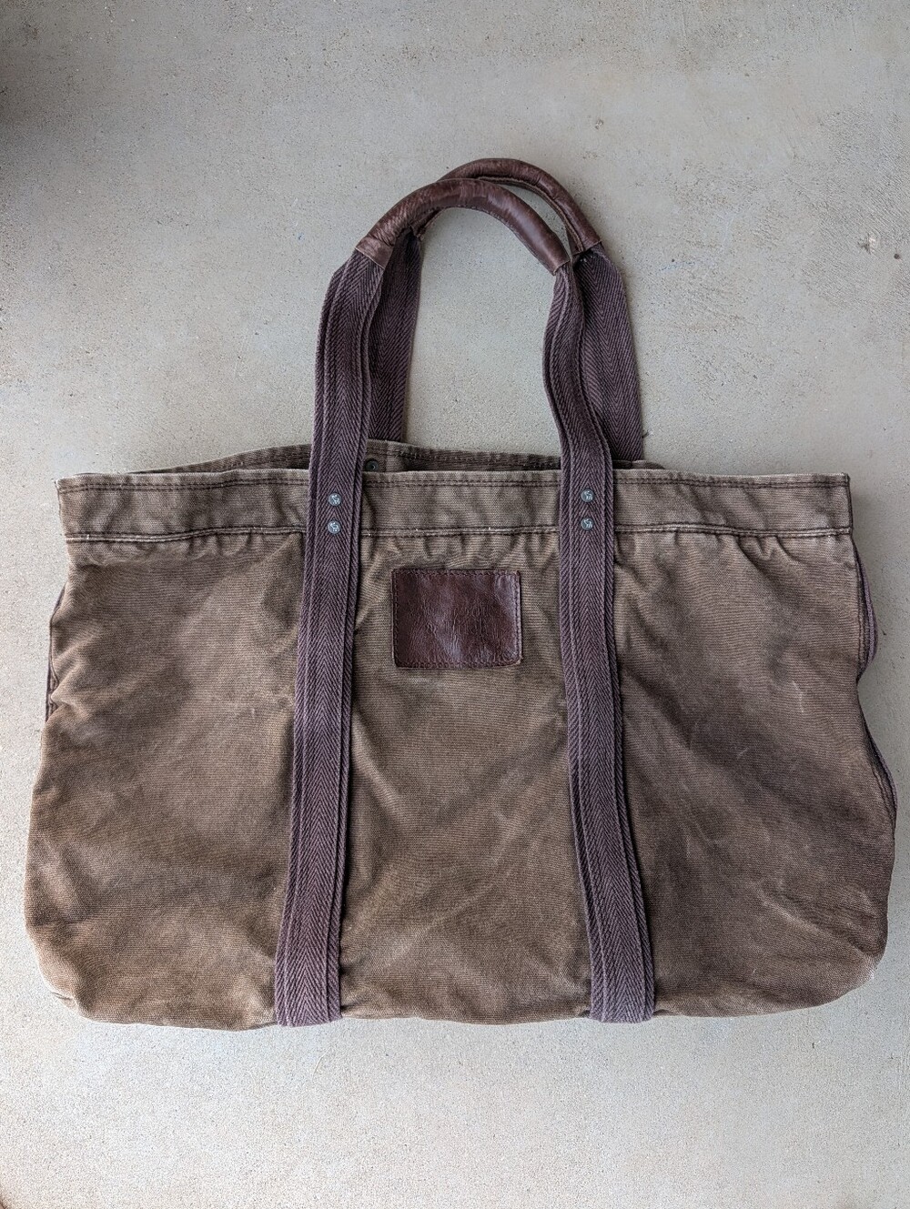 🤎 Vintage Y2K Abercrombie And Fitch Waxed Canvas & Leather Shoulder Weekender